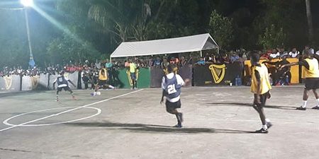 The final match between Silver Bullets and High Rollers in the Guinness ‘Greatest of the Streets’ Linden edition at the Silvercity Hard-Court Friday.