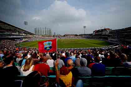 The Oval in south London … traditional base of West Indies support.
