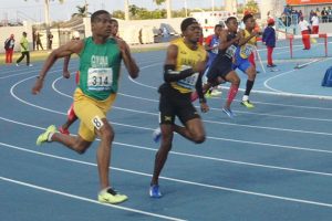 Daniel Williams qualified for today’s stacked 200m Boys U-20 final after placing second in heat three in a personal best 21.21s behind Jamaica’s Christopher Taylor who was the fastest qualifier. (Photos by Emmerson Campbell)