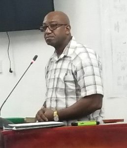 Colonel Fitzroy Ward testifying before the CoI yesterday