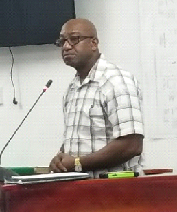Colonel Fitzroy Ward testifying before the CoI yesterday
