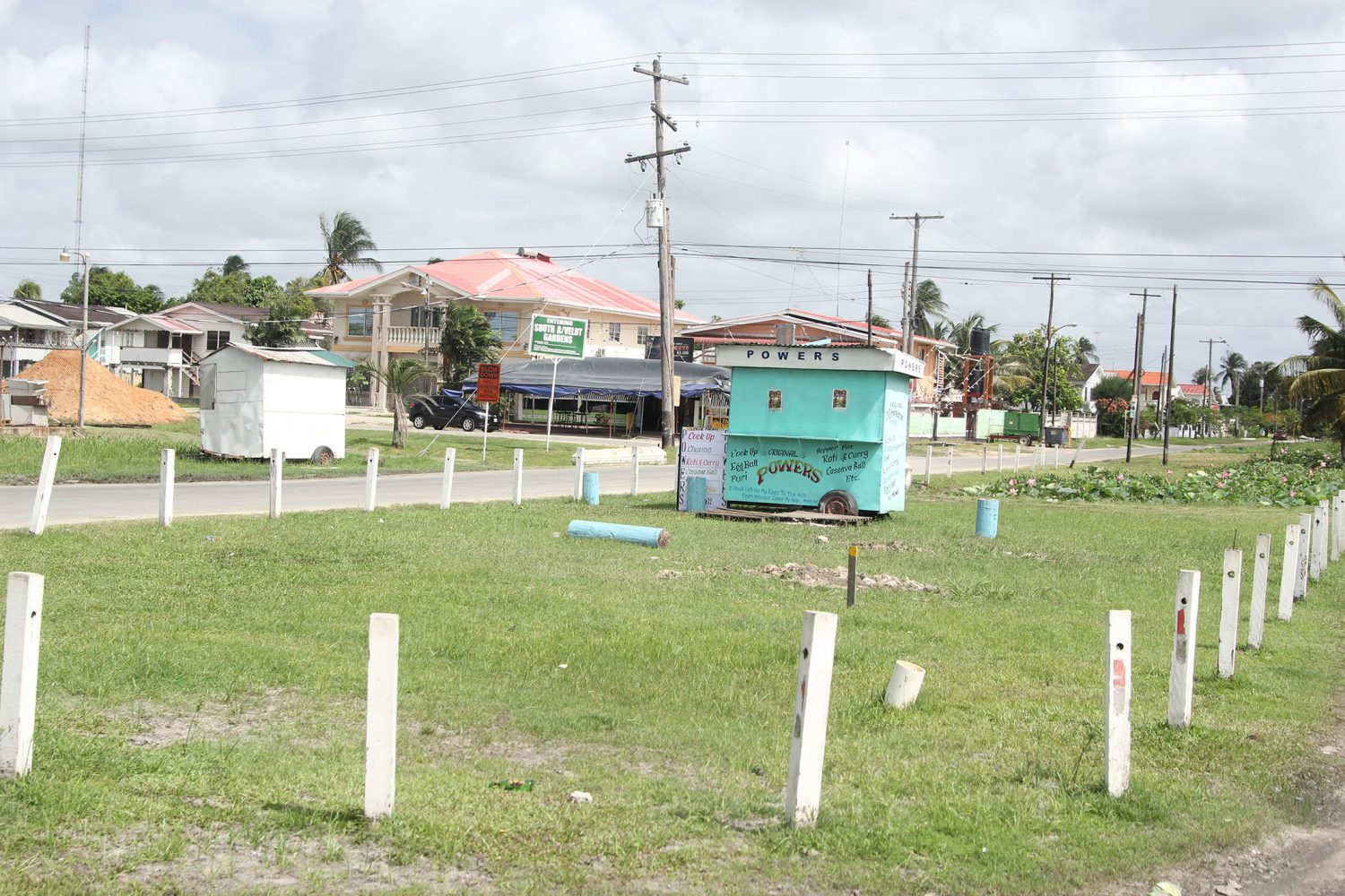 The plot of land at the entrance of Roxanne Burnham Gardens which  is at the centre of residents’ concerns  following a decision by the Mayor and City Council to allow a proposal for the land to be used for a barbeque pit. 