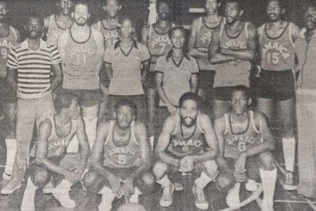 The victorious 1981 Jamaica team, the inaugural men’s CARICOM basketball champions.