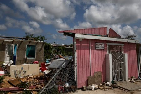Damage on Codrington, Barbuda