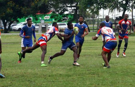 The Falcons made up of young, inexperienced ruggers extended the Hornets losing streak to three in as many matches as they continue to try to earn their stripes on the field. (Orlando Charles photo)