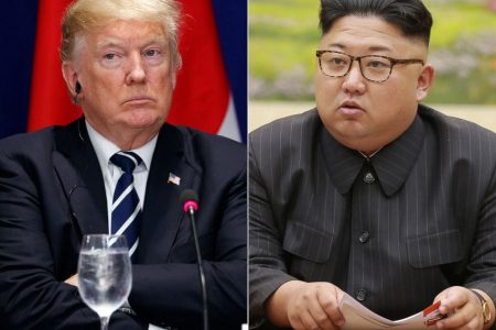 U.S. President Donald Trump (left) today called off a historic summit with North Korean leader Kim Jong Un