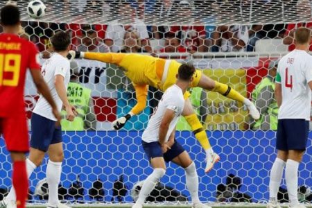 England vs Belgium, Kaliningrad Stadium, Kaliningrad, Russia. Belgium’s Adnan Januzaj scores the deciding goal (REUTERS/Lee Smith)
