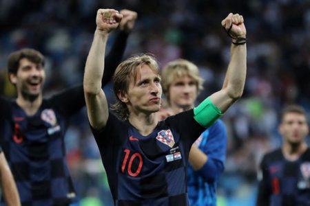 Croatia’s Luka Modric celebrates Croatia’s 3 – 0 victory over Argentina (REUTERS/Ivan Alvarado)
