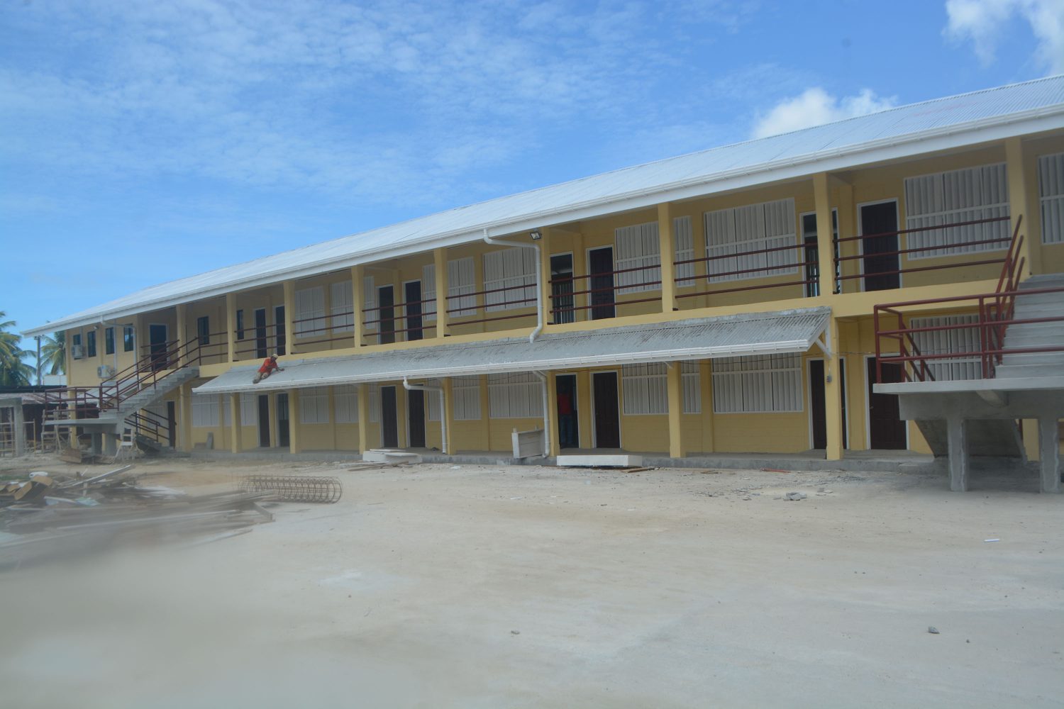A view of the newly constructed Golden Grove Secondary School building (Region Four administration photo)
