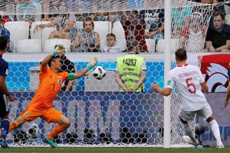 World Cup - Group H - Japan vs Poland - Volgograd Arena, Volgograd, Russia.  Poland’s Jan Bednarek scores the lone goal (REUTERS/Toru Hanai)