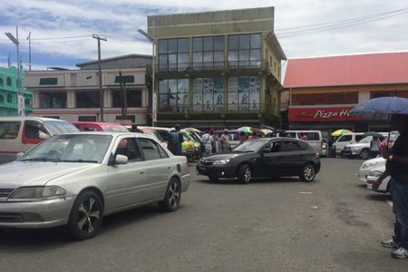 The area around Stabroek market where the stabbing reportedly occurred.
