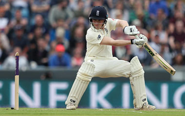 England’s Dom Bess played attractively but was dismissed one run short of a half century. (Reuters)