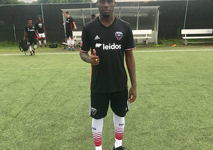 Jeremy Garett after one of the practise sessions at DC United.