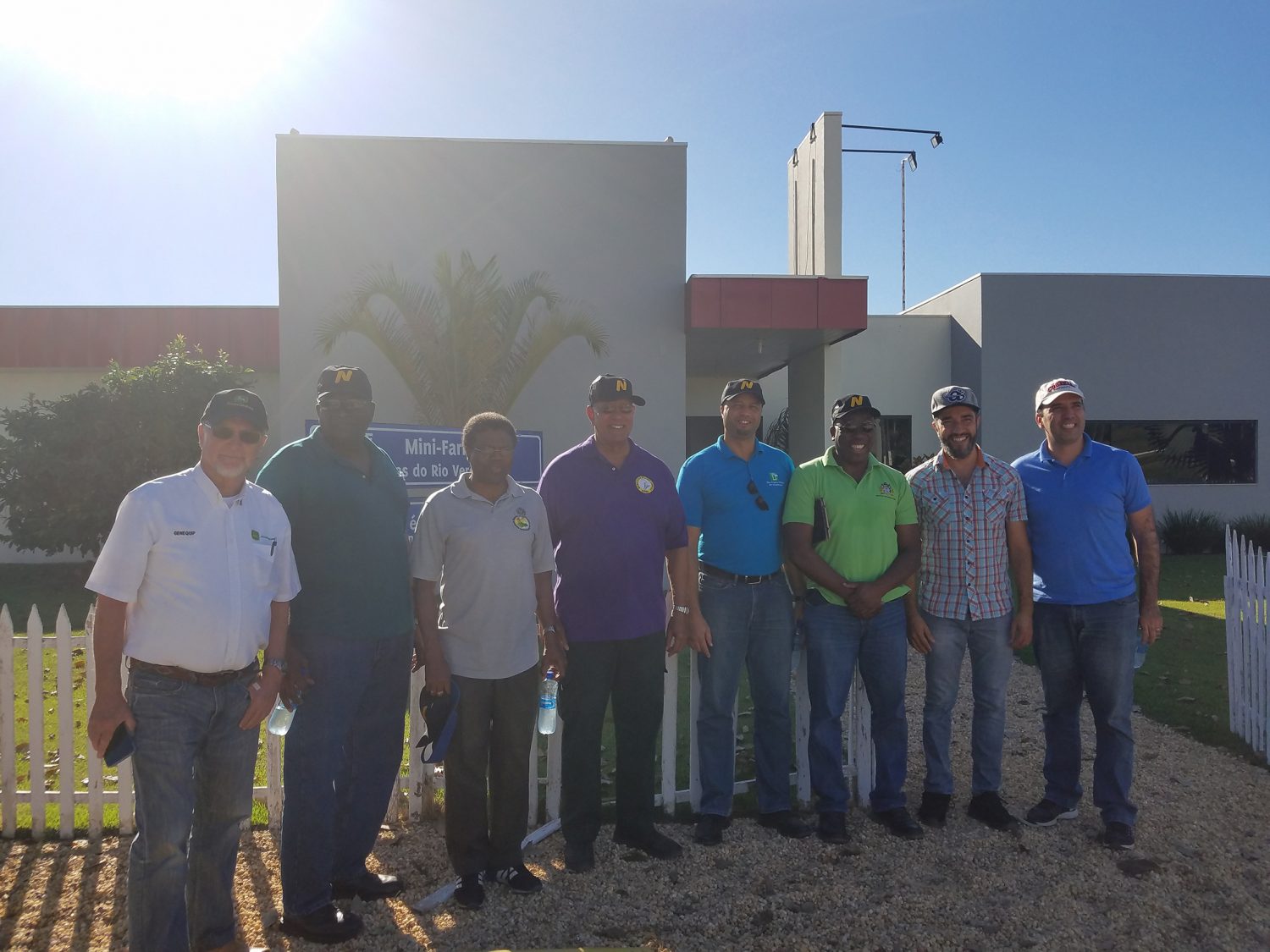 Agriculture Minister Noel Holder is fifth from left, Head of the NDIA Frederick Flatts is fourth from left and Head of GO-Invest, Owen Verwey is fifth from left.