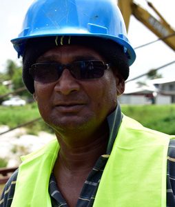 Site Manager of Courtney Benn Contracting Services, Hyderbad Kassim
(DPI photo)
