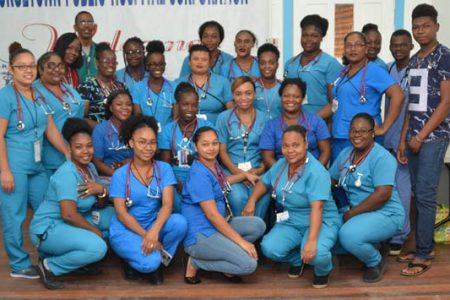 The resident Emergency Nurses who received stethoscopes. (DPI photo)