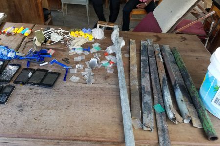Some of the items found (Police photo)
