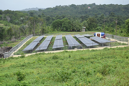 The solar farm located at Khan’s Hill, Mabaruma, Region One  (DPI photo)
