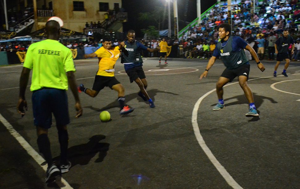 Flashback-Scene from the River View and BLB Squad quarterfinal matchup, in the Guinness ‘Greatest of the Streets’ Bartica Championship
