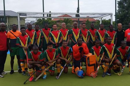 Guyana’s hockey team currently participating in the ongoing CAC Games 