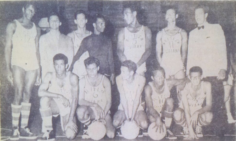 The first national basketball team to represent Guyana.
