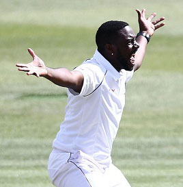  Test left-arm seamer Raymon Reifer … claimed two of the wickets to fall.
