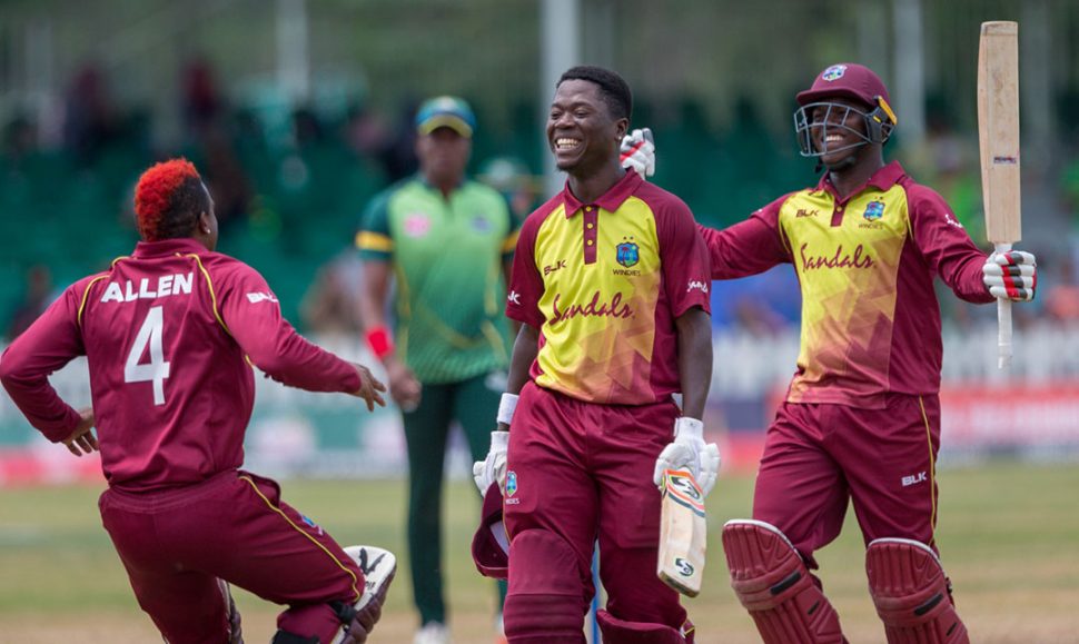 Sherfane Rutherford after posting his century in the Global T20 League (Global T20 Canada photo)