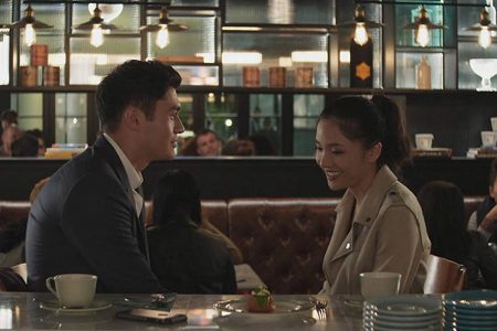Henry Golding and Constance Wu in Crazy Rich Asians

