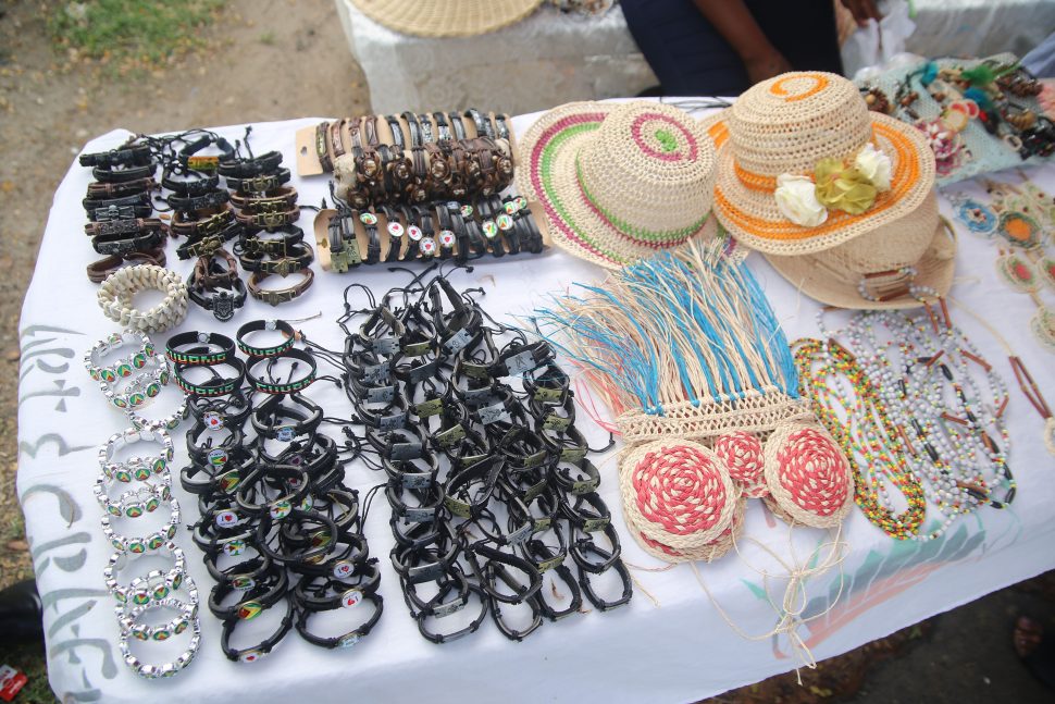 The assorted handicraft on display from Sharon’s Indigenous Creations