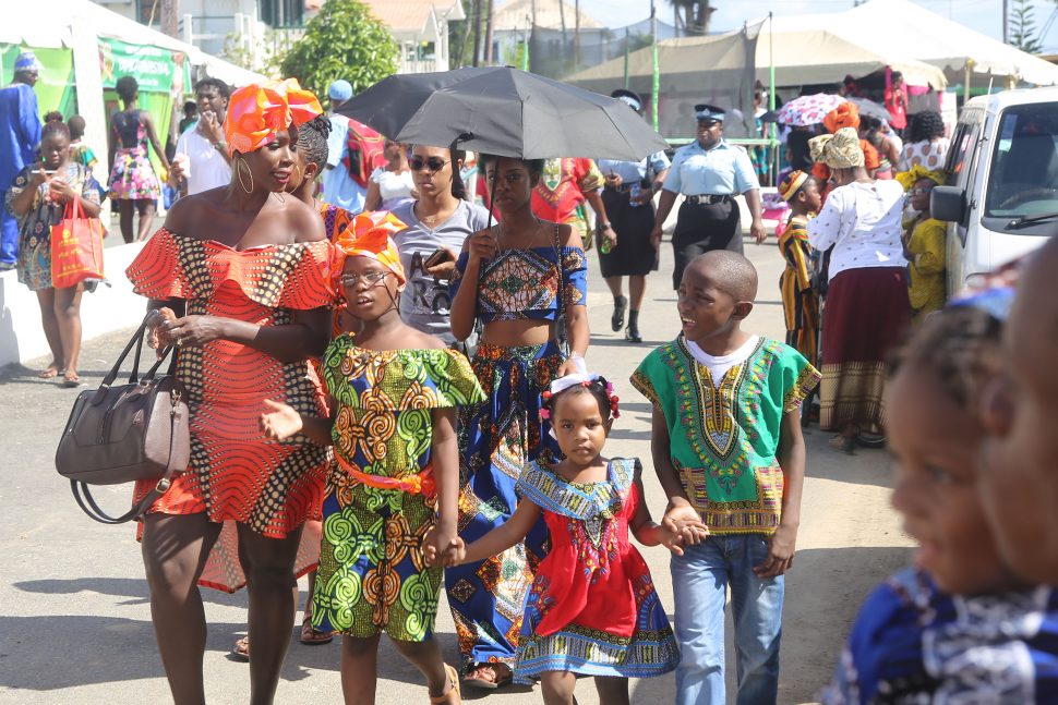 Patrons making their way into the National Park for the Emancipation Day celebrations (Terrence Thompson photo) 