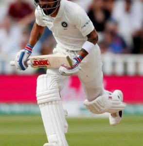 England v India, First Test, Edgbaston, Birmingham. India’s Virat Kohli on the go (Action Images via Reuters/Andrew Boyers)
