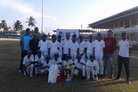 Champions! Albion are the Berbice Cricket Board/Mike’s Pharmacy U-15 Champions
