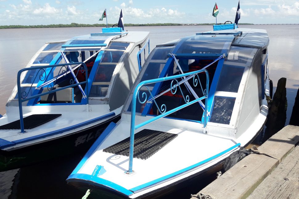 Blessed 1 and Blessed 2 will ferry commuters between Rosignol and New Amsterdam, in Berbice from Monday to Friday.
