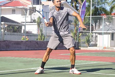 Guyana’s top men’s single seed Anthony Downes
