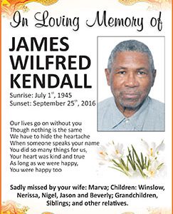 JAMES WILFRED KENDALL