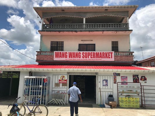 The Wang Wang Supermarket in Belle West, Canal #2, West Bank Demerara where the robbery took place
