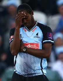 Barbadian fast bowler Jofra Archer.
