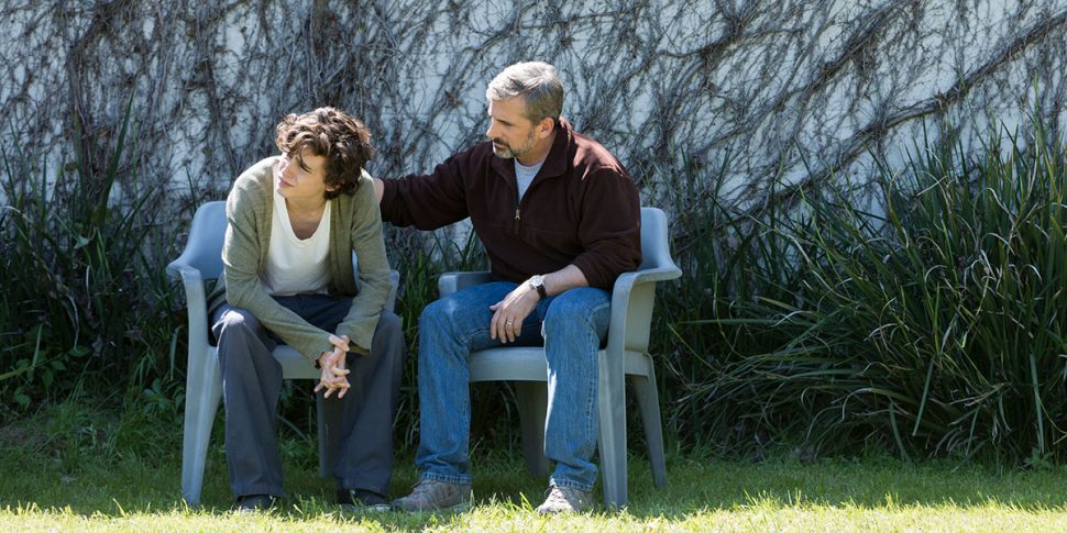 Timothee Chalamet and Steve Carrell in “Beautiful Boy” (Image courtesy of TIFF)