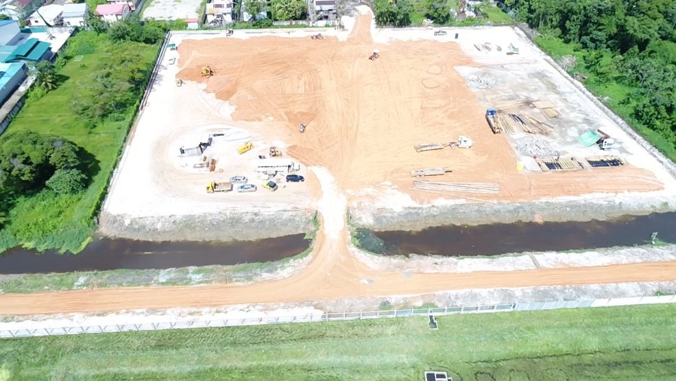 An aerial view of the Falcon Logistics operation during the construction phase. (Image taken from www.caribosl.com)