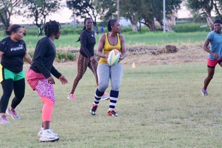 The ‘Green Machine’ will be looking to once again transform into robot mode next weekend when so much more besides the RAN Sevens title will be on the line in Barbados. Some of the members of the national female team were spotted in the National Park yesterday preparing for battle next week in Barbados.
