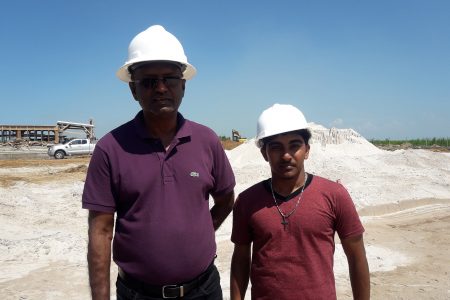 Mohammed Raffik (left) and his Assistant Project Manager Rajeev Woarti