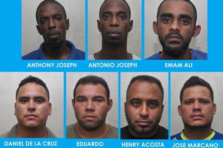 The Seven Men Charged with Possession of Firearm and Ammunition