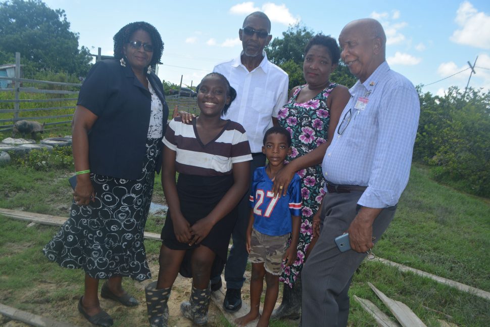 RC Allen, Shebena (second from left), Dr Slater Jeffrey, her brother, mother and Ernest Elliot  (Region Four photo)