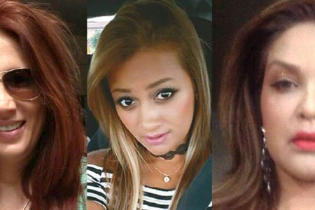Missing women: Natalie Pollinais, Ria Sookdeo and Carolyn Katwaroo