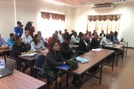  Participants gathered yesterday at the Police Officers’ Training Academy for the training sessions on anti-money laundering and assets recovery prosecution 