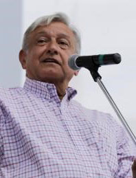 Mexico’s President-elect Andres Manuel Lopez Obrador delivers speech in a rally as part of a tour to thank supporters for his victory in the July 1 election, in Morelia, Mexico, October 6, 2018. (Reuters photo)