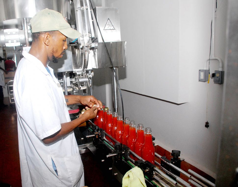 The bottling process