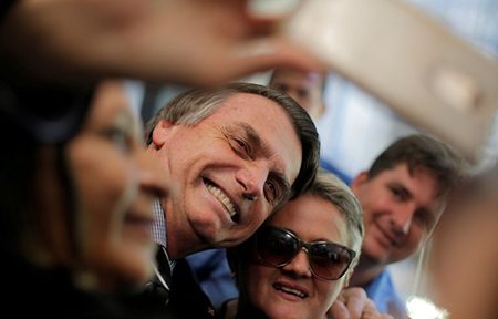 Presidential candidate Jair Bolsonaro poses for picture at the National Congress in Brasilia, Brazil in September. (Reuters photo) 