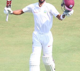 West Indies all-rounder Roston Chase is ecstatic after reaching his fourth test century. 