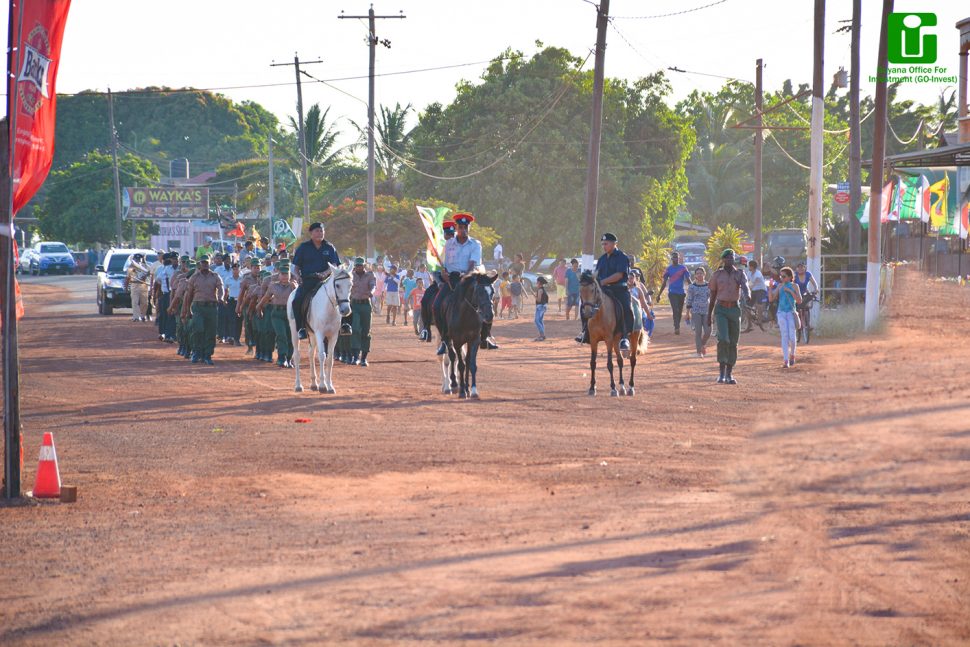 A horseback parade during the launch of Lethem Town Week. (GO-Invest photo)